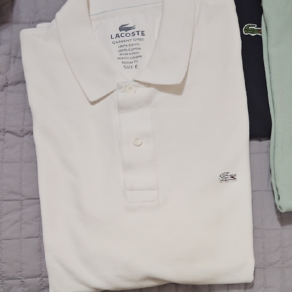 Set Of 7 Lacoste Polo Shirt Set - Red, Blue, Green - Picture 3 of 6